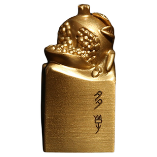 【西泠印象】清供黄铜印章果蔬系列铜印闲章金属私人定制篆刻姓名章印泥中国风礼物文创伴手礼毕业新年送礼