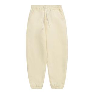 UNCLEBLUE 秋冬400g重磅摇粒绒哈苏线束脚宽松纯色运动卫裤男