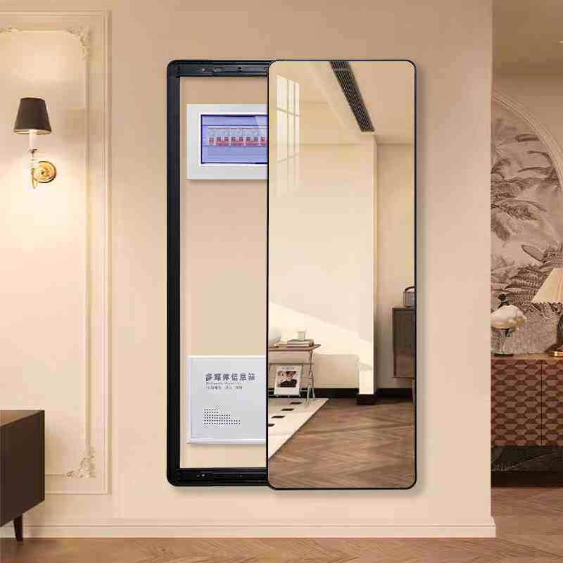 穿衣镜电表箱壁挂式全身镜可遮挡弱电箱配电箱电闸装饰推拉试衣镜