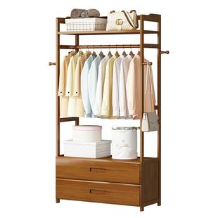 实木衣架落地衣帽架卧室家用挂衣架室内简易晾衣架房间放衣服架子