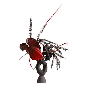 妖及 中古几何陶瓷插花器 售楼处酒店家居装饰前台装饰花艺