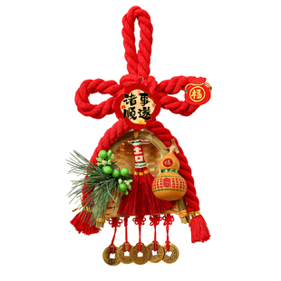 2026马年万字结葫芦挂件新年氛围布置门挂装饰入户门把手扫把挂饰