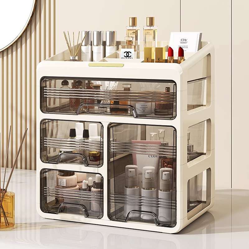 桌面收纳盒抽屉式办公室书桌整理杂物文具化妆品宿舍置物架储物箱