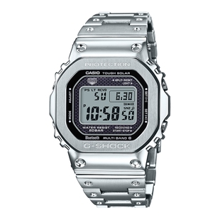 【礼物】casio卡西欧旗舰店GMW-B5000金属小银方块男手表G-SHOCK