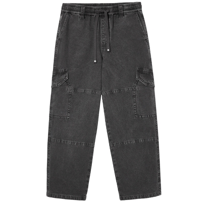 909杰克琼斯男装春季纯棉松紧弹力廓形牛仔裤阔腿裤长裤子男款