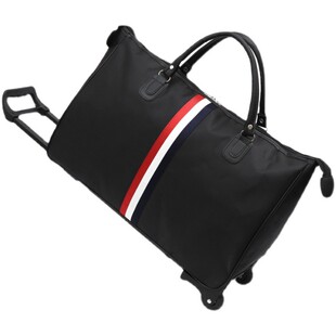 韩版手提轻便折叠大容量短途旅行拉杆袋潮男行李袋拉杆包旅行包女