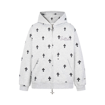 DARKAGE秋冬加绒连帽卫衣哥特风