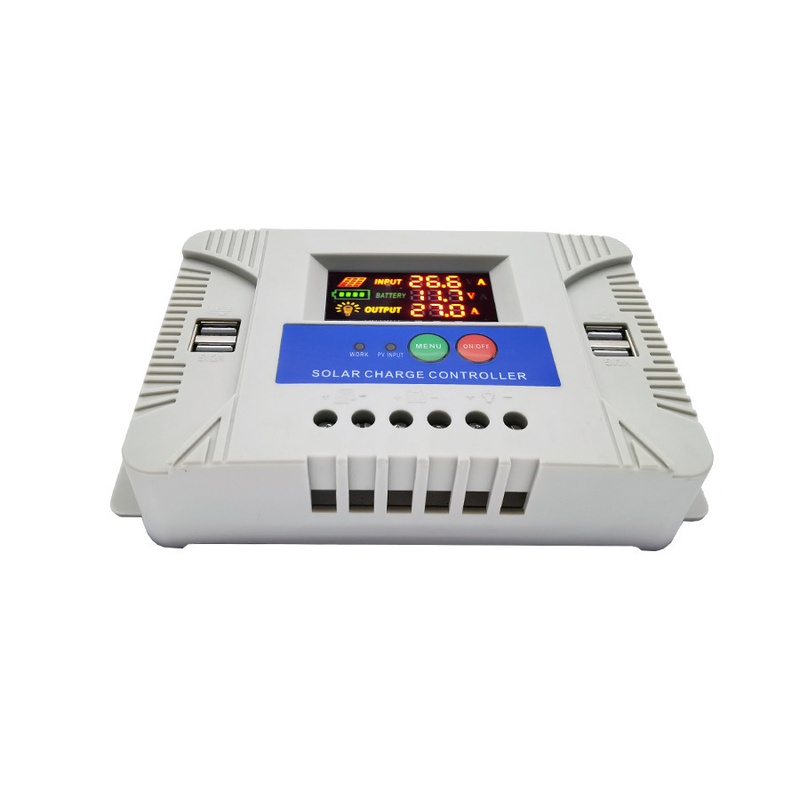 10A/20A/30A太阳能控制器12/24V自适应LED屏带充电/放电电流显示