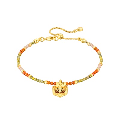 EAUFLORA蝴蝶手链轻奢小众精致女款闺蜜高颜值多巴胺串珠手饰