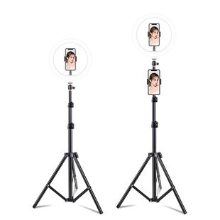 手机直播补光灯主播专用网红神器室内户外打光拍照视频摄影美颜桌面自拍便携式设备带灯光全套落地三脚架支架