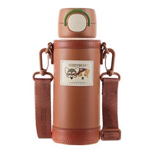 杯具熊儿童保温杯海浪双饮水壶新款高颜值水杯小学生上学专用杯子