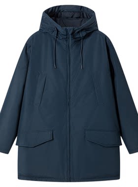 Timberland添柏岚户外男子双面穿夹棉保暖中长款棉服外套A6M41