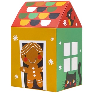圣诞节屋子盒包装盒糖果屋小房子盒创意礼品盒苹果盒饼干小礼物盒