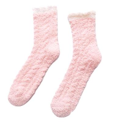 珊瑚绒月子袜子女产后加绒加厚棉袜家居睡眠保暖睡觉地板袜秋冬季
