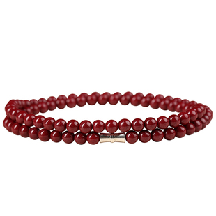 天然原矿朱砂锁骨链本命年女项链高含量紫金砂圆珠脖链送妈妈礼物