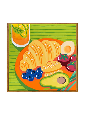 雅调diy数字油画美味早餐温馨画