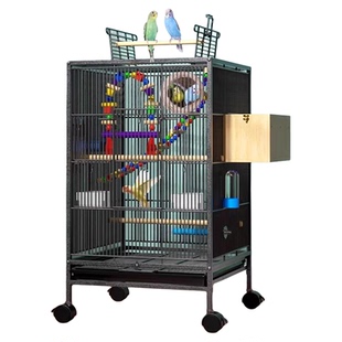 威毕鸟笼大号豪华家用鹦鹉笼繁殖笼子牡丹虎皮玄凤防溅洒生态别墅