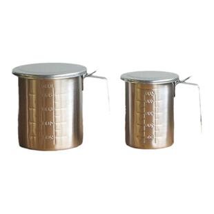 Conte日本制304不锈钢油壶油罐厨房家用带盖干净不滴流大号油容器