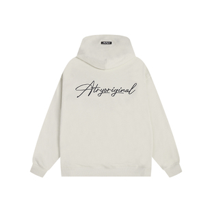 ATRY连帽卫衣男款秋冬美式复古重磅纯棉帽衫潮牌情侣装加绒外套女