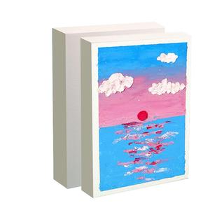 油画棒专用纸正方形10cm15cmA4A5美术重彩油画纸绘画肌理画纸空白不透高尔乐重彩蜡笔儿童学生刮刀工具套装