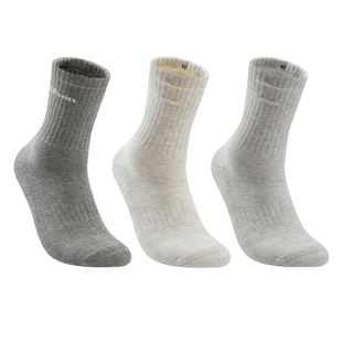 Wilson威尔胜官方男女通用运动袜LOGO三双装罗纹缓震网球高腰袜子