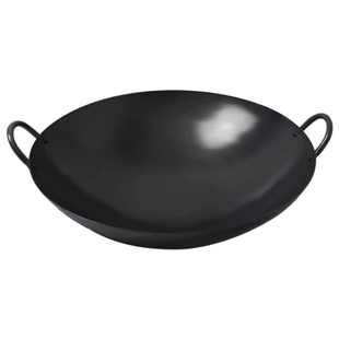 章丘炒菜锅家用老式双耳铁锅官方旗舰炒锅不粘锅农村柴火灶大铁锅