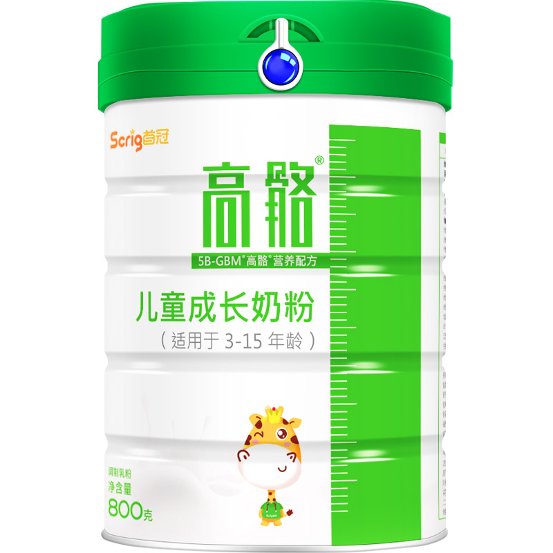 首冠高骼儿童成长高钙奶粉3-15岁青少年学生高钙增补营养奶粉800g