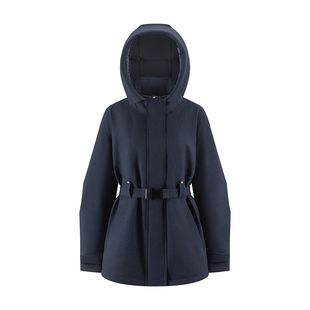 艾莱依收腰复古短款鹅绒服女士2025冬季新款立体显瘦羽绒服外套