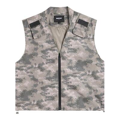 OUTOF男士像数迷彩工装外套马甲