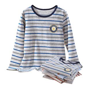 男童秋衣上衣儿童内衣单件打底衫睡衣男孩棉毛衫全棉a类家居服棉