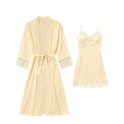 睡衣女款春秋真丝绸性感纯欲吊带