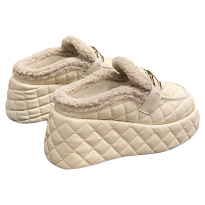 软底轻便增高毛毛拖鞋女