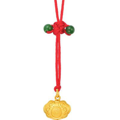 明牌珠宝黄金吊坠足金送礼