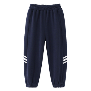 100棉男童纯棉运动裤春秋季中大童儿童加厚卫裤宽松休闲裤子6356