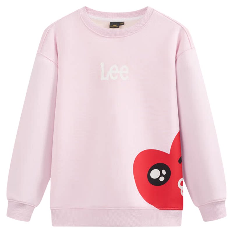 leekids秋冬加绒童装套头卫衣