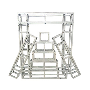 桁架婚庆广告背景喷绘架热镀锌方管舞台架展台搭建定制美食灯光架