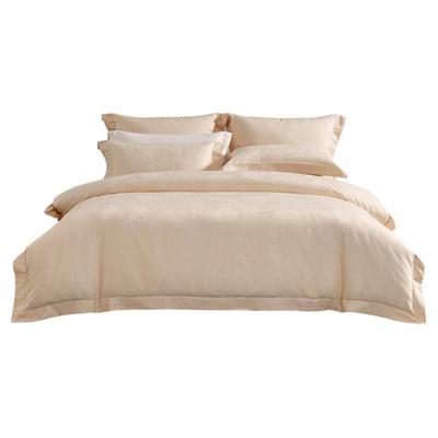 水星家纺提花四件套60支长绒棉贡缎套件轻奢被套床单家用床上用品