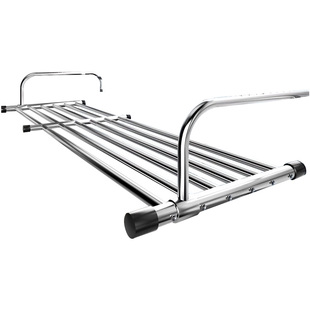 阳台晾衣架晒鞋子神器室外护栏防盗窗户折叠晾晒杆窗台伸缩凉鞋架