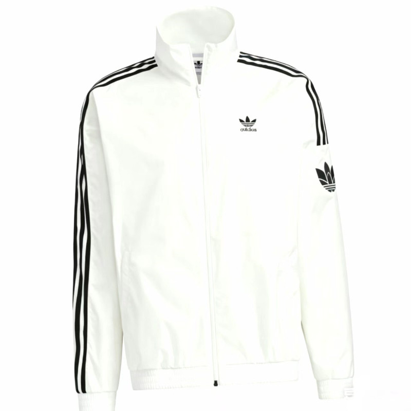 adidas三叶草立领防风夹克男女