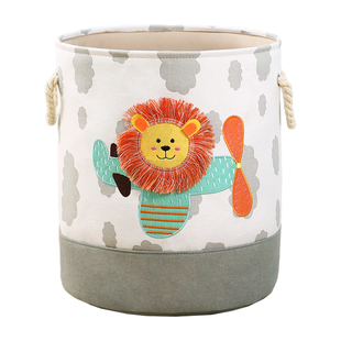 宝宝玩具收纳箱桶脏衣服整理筐篓儿童卡通布艺大容量毛绒娃娃储物