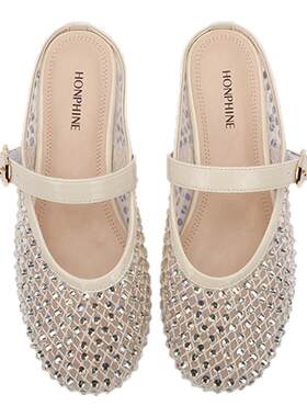 红粉知己2025新款夏季包头拖鞋