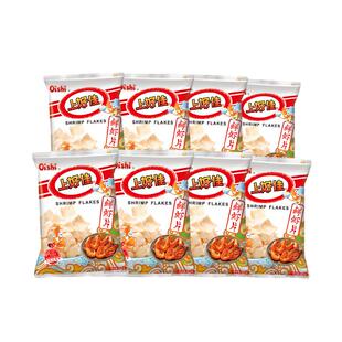 Oishi上好佳鲜虾片虾条薯片大包整箱装网红办公室休闲零食组合装
