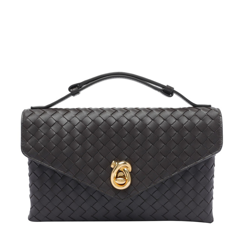 BOTTEGA VENETA女士knot lock BV棕色单肩包26早春新款意大利代购
