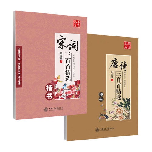 田英章书硬笔楷书唐诗三百首宋词三百首学生描红成人正楷体练字帖