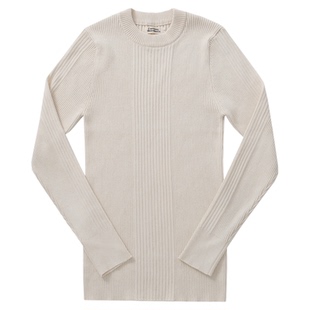 柴米紧身针织重磅打底衫长袖T恤男内搭纯棉保暖毛衣线衣美式复古