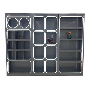 潮玩礼品展示柜定制娃娃机店积分兑换玩具收纳柜手办模型中岛货架