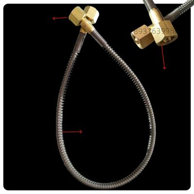 氧气阀门过桥连接管四佛管气体管道汇流排充装导气高压软管包邮