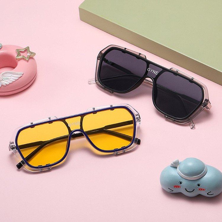 新品 2022新款个性大框连体儿童太阳眼镜网红男女童遮阳墨镜潮