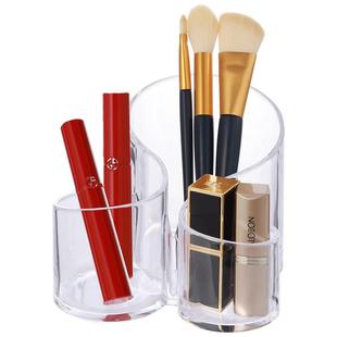 化妆品收纳盒桌面亚克力学生口红整理梳妆台分格化妆刷笔筒架子