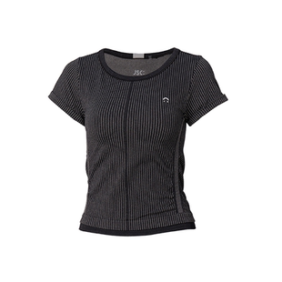 JSC小能量无缝速干衣女短袖夏修身显瘦凉感运动T恤网球服跑步上衣